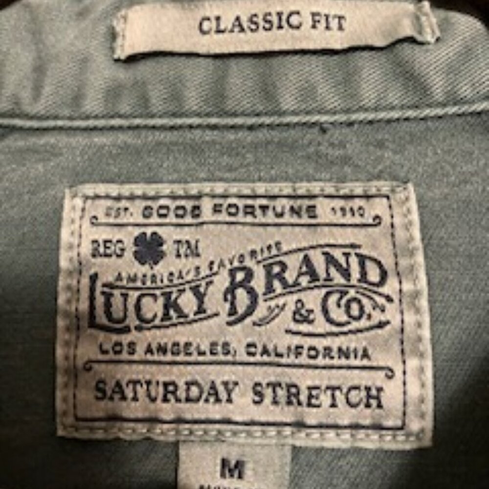 Lucky Brand Snap L/S Shirt  Size M  Classic Fit - Picture 5 of 8
